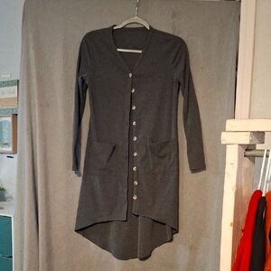 Gray Women's Cardigan Sweater